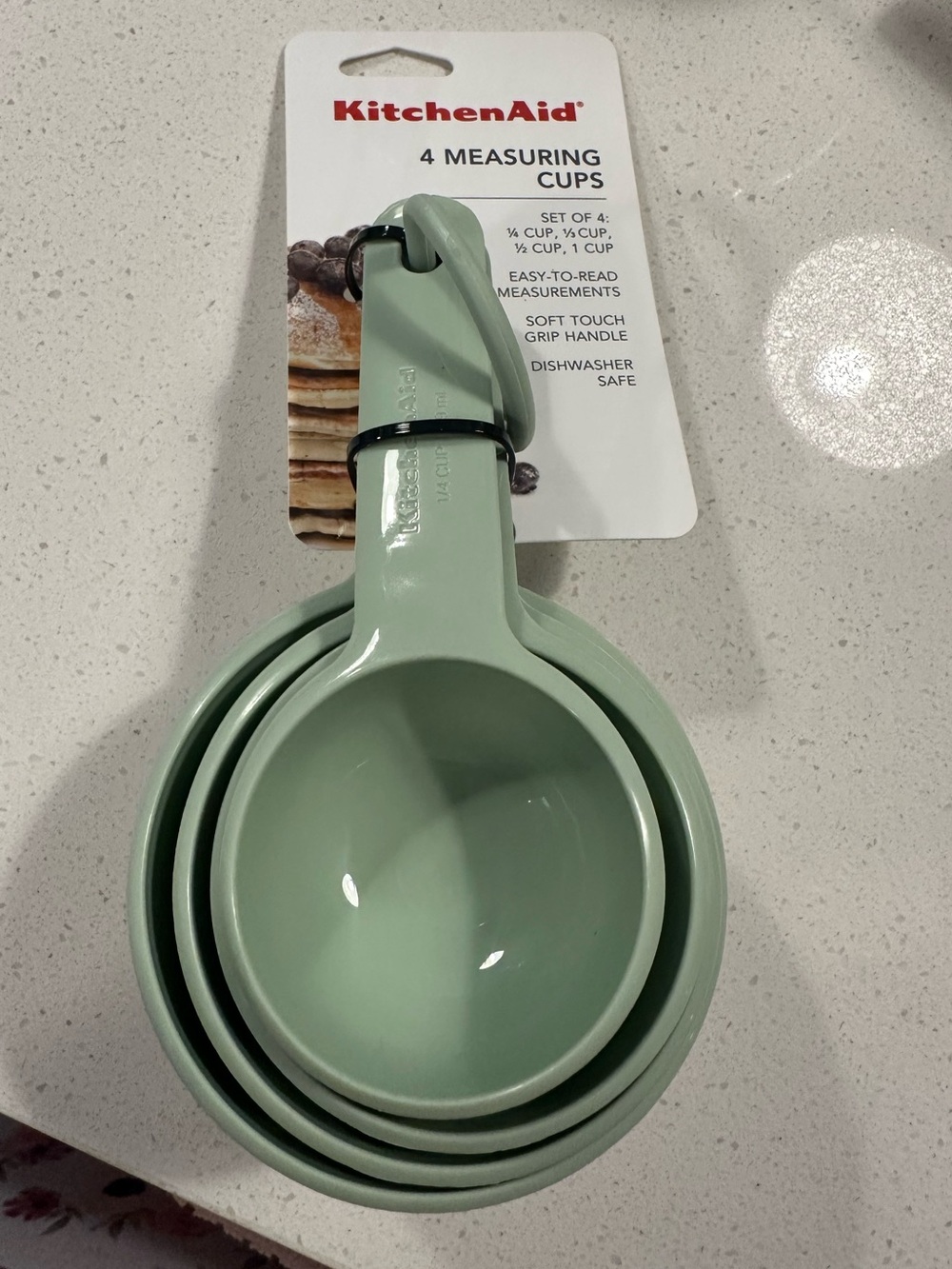 KitchenAid Sage Green 4-Piece Measuring Cup Set